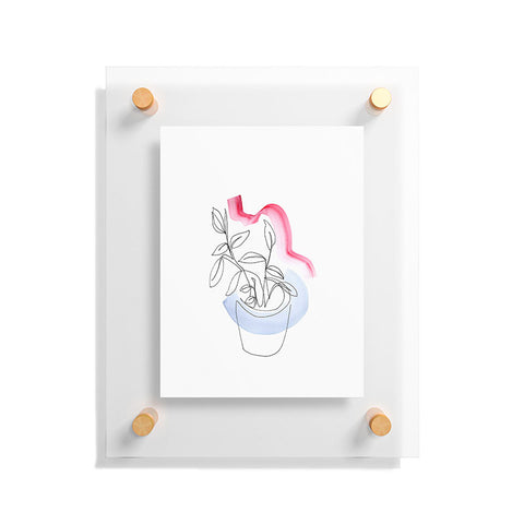 Jacqueline Maldonado Contour Line Botanical 2 Floating Acrylic Print