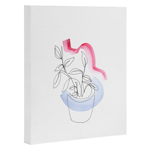 Jacqueline Maldonado Contour Line Botanical 2 Art Canvas