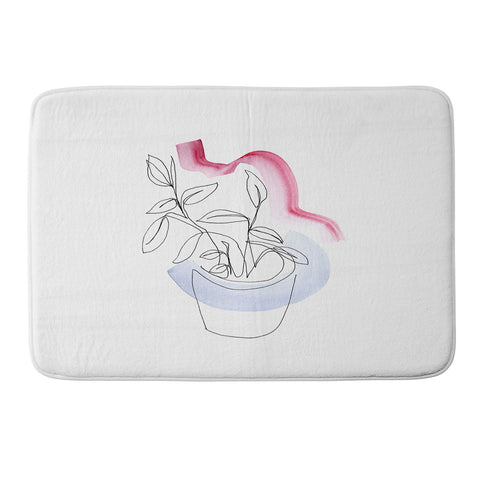 Jacqueline Maldonado Contour Line Botanical 2 Memory Foam Bath Mat
