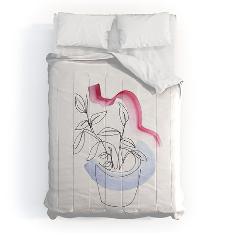 Jacqueline Maldonado Contour Line Botanical 2 Comforter