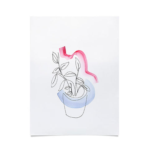 Jacqueline Maldonado Contour Line Botanical 2 Poster