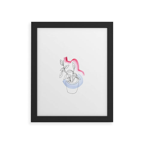 Jacqueline Maldonado Contour Line Botanical 2 Framed Art Print