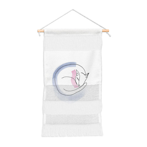 Jacqueline Maldonado Contour Line Cat Wall Hanging Portrait