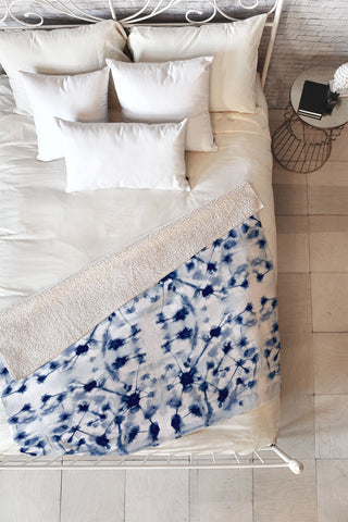 Jacqueline Maldonado Cosmic Connections Blue Fleece Throw Blanket