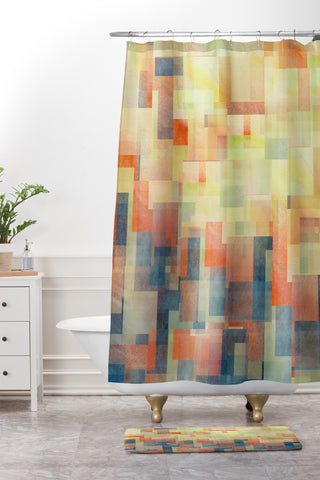 Jacqueline Maldonado Cubism Dream Shower Curtain And Mat