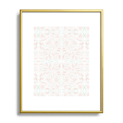 Jacqueline Maldonado Curve Blush Green Metal Framed Art Print