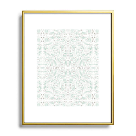 Jacqueline Maldonado Curve Sage Taupe Metal Framed Art Print