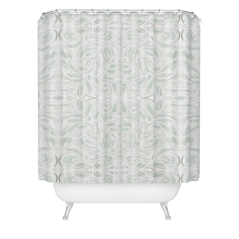 Jacqueline Maldonado Curve Sage Taupe Shower Curtain