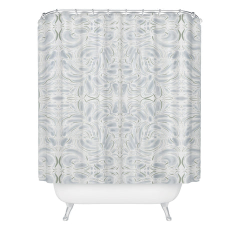 Jacqueline Maldonado Curve Slate Olive Shower Curtain