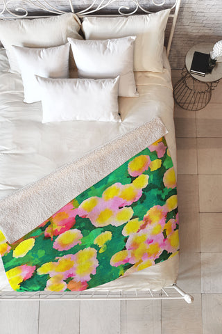 Jacqueline Maldonado Daisy Patch Fleece Throw Blanket