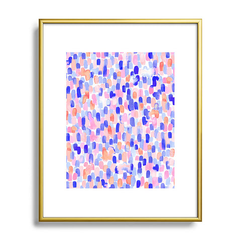 Jacqueline Maldonado Delight Blue Orange Metal Framed Art Print