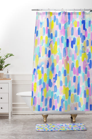 Jacqueline Maldonado Delight Pastel Shower Curtain And Mat