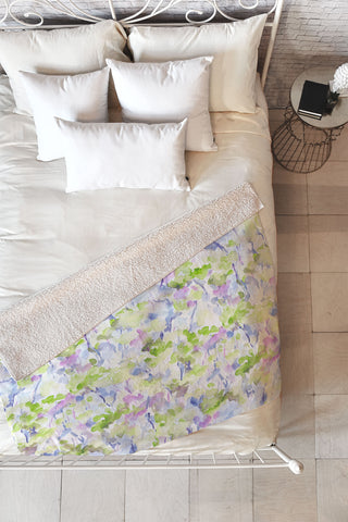 Jacqueline Maldonado Divine Feminine Green Fleece Throw Blanket