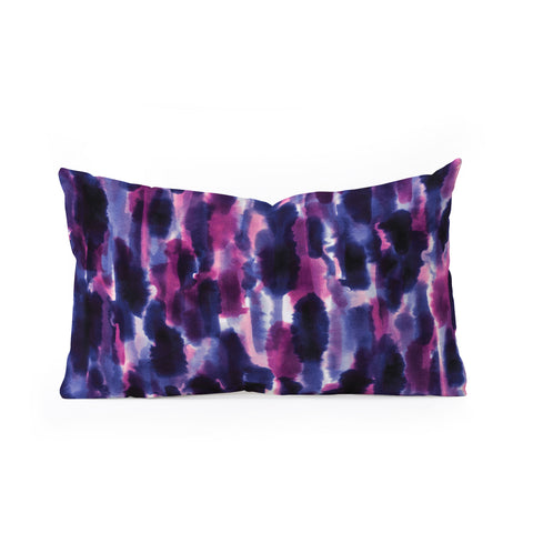 Jacqueline Maldonado Downpour Purple Oblong Throw Pillow