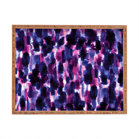 Jacqueline Maldonado Downpour Purple Rectangular Tray