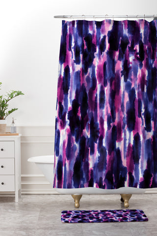 Jacqueline Maldonado Downpour Purple Shower Curtain And Mat