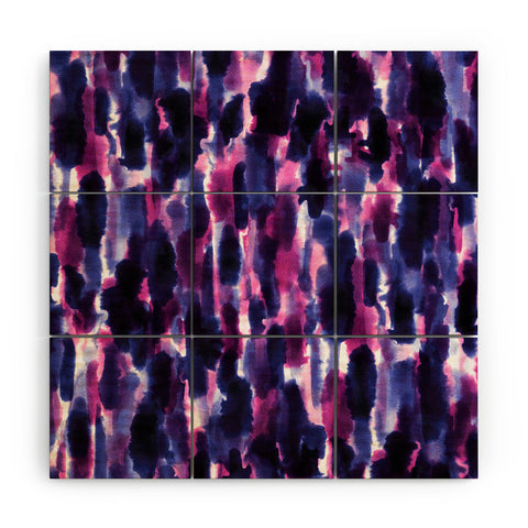 Jacqueline Maldonado Downpour Purple Wood Wall Mural