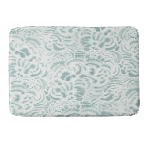Jacqueline Maldonado Dye Curves Blue Surf Memory Foam Bath Mat