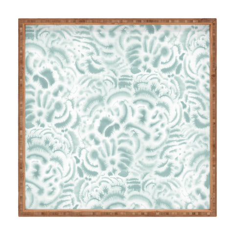 Jacqueline Maldonado Dye Curves Blue Surf Square Tray