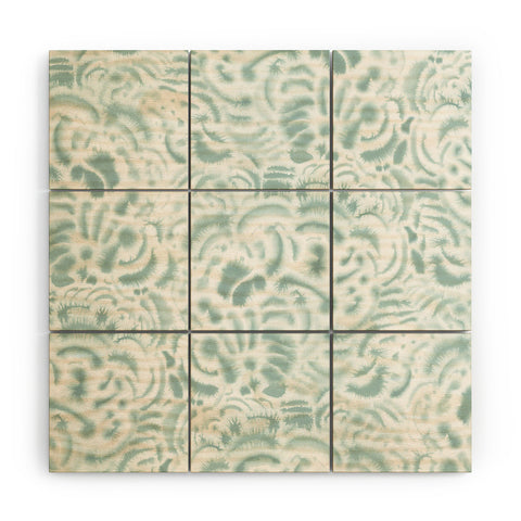 Jacqueline Maldonado Dye Curves Blue Surf Wood Wall Mural