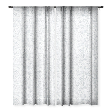 Jacqueline Maldonado Dye Curves Grey Sheer Window Curtain