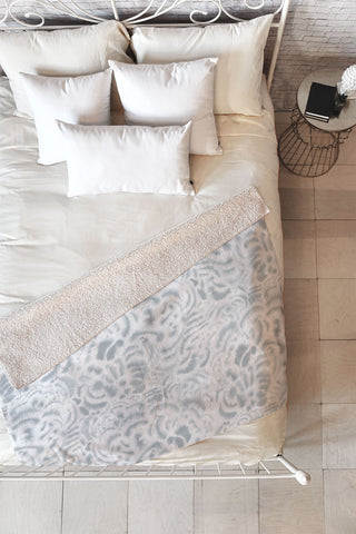 Jacqueline Maldonado Dye Curves Grey Fleece Throw Blanket