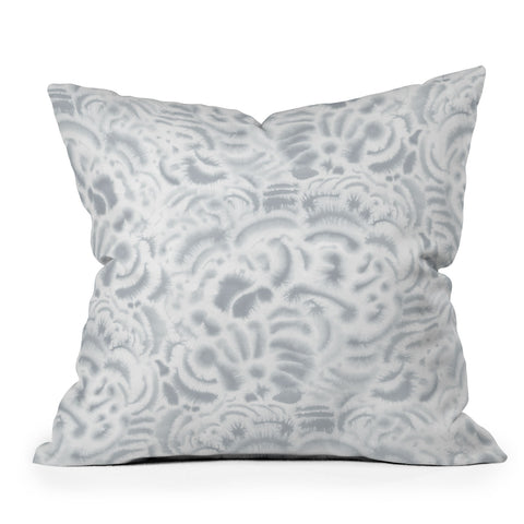 Jacqueline Maldonado Dye Curves Grey Throw Pillow