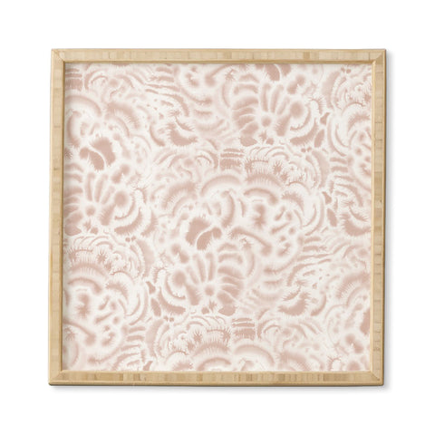 Jacqueline Maldonado Dye Curves Peach Beige Framed Wall Art