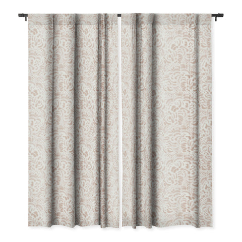 Jacqueline Maldonado Dye Curves Peach Beige Blackout Window Curtain