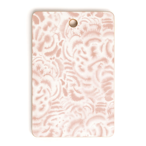 Jacqueline Maldonado Dye Curves Peach Beige Cutting Board Rectangle