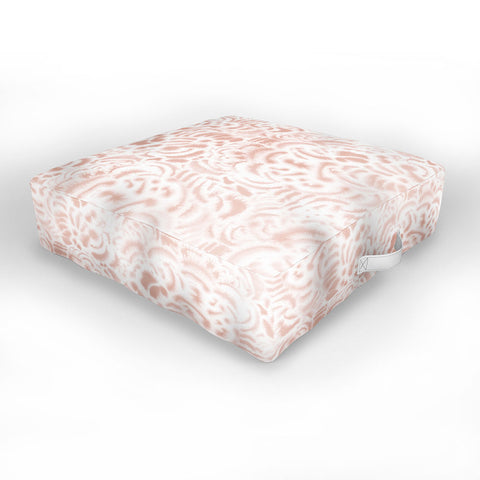 Jacqueline Maldonado Dye Curves Peach Beige Outdoor Floor Cushion