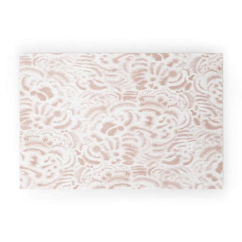 Jacqueline Maldonado Dye Curves Peach Beige Welcome Mat