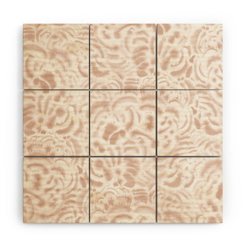 Jacqueline Maldonado Dye Curves Peach Beige Wood Wall Mural