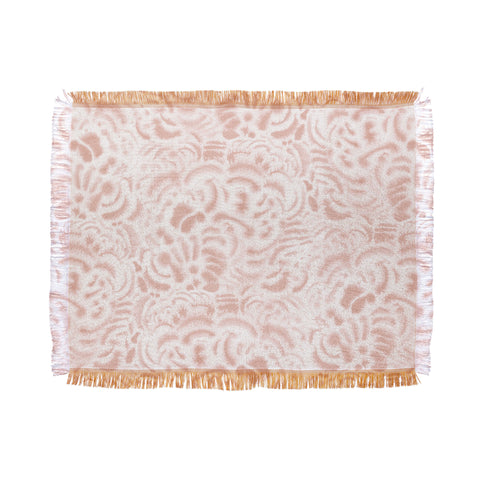 Jacqueline Maldonado Dye Curves Peach Beige Throw Blanket