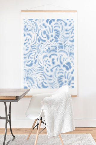 Jacqueline Maldonado Dye Curves Soft Blue Art Print And Hanger