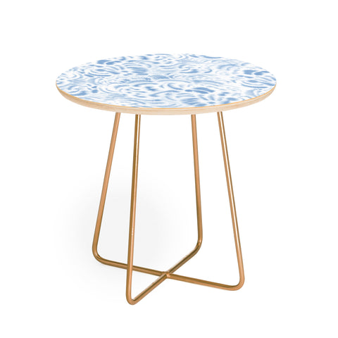 Jacqueline Maldonado Dye Curves Soft Blue Round Side Table