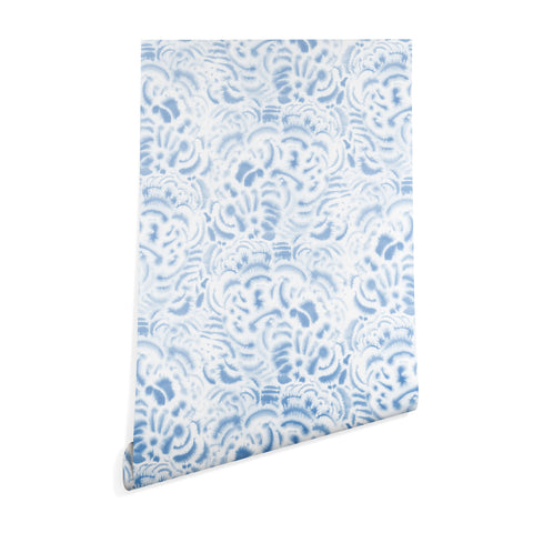 Jacqueline Maldonado Dye Curves Soft Blue Wallpaper