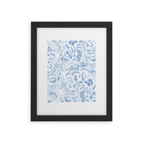 Jacqueline Maldonado Dye Curves Soft Blue Framed Art Print
