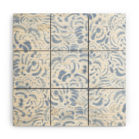 Jacqueline Maldonado Dye Curves Soft Blue Wood Wall Mural