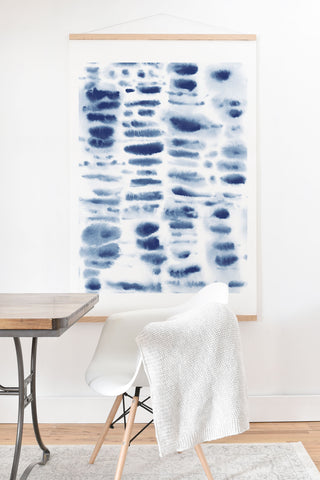 Jacqueline Maldonado Dye Dash Bizmark Blue Art Print And Hanger