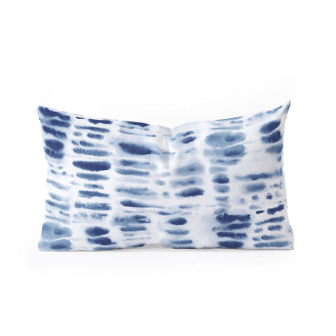 Jacqueline Maldonado Dye Dash Bizmark Blue Oblong Throw Pillow