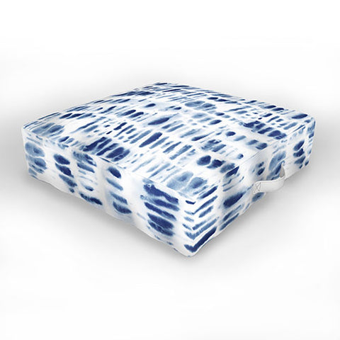 Jacqueline Maldonado Dye Dash Bizmark Blue Outdoor Floor Cushion
