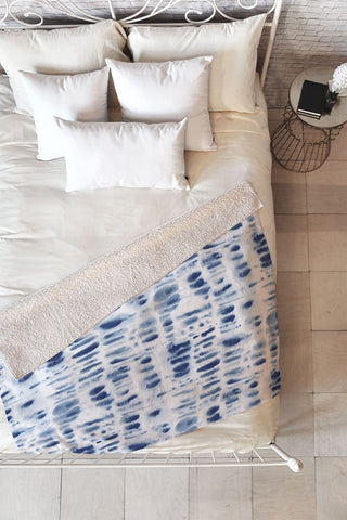 Jacqueline Maldonado Dye Dash Bizmark Blue Fleece Throw Blanket