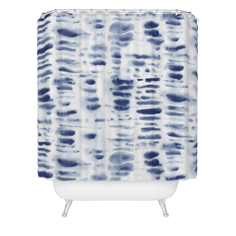 Jacqueline Maldonado Dye Dash Bizmark Blue Shower Curtain