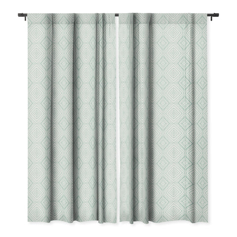 Jacqueline Maldonado Dye Dash Diamond light green Blackout Window Curtain
