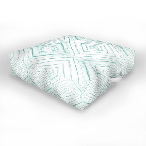 Jacqueline Maldonado Dye Dash Diamond light green Outdoor Floor Cushion