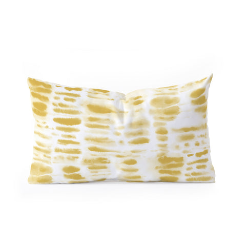 Jacqueline Maldonado Dye Dash Mustard Putty Oblong Throw Pillow