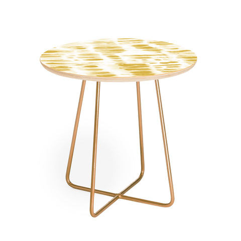 Jacqueline Maldonado Dye Dash Mustard Putty Round Side Table