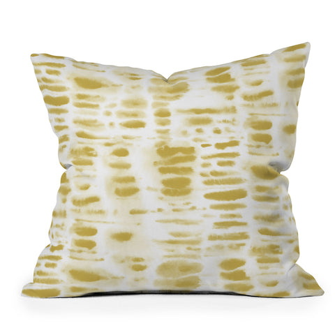 Jacqueline Maldonado Dye Dash Mustard Putty Throw Pillow