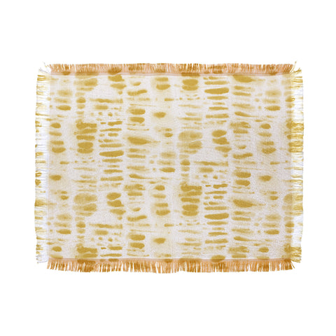 Jacqueline Maldonado Dye Dash Mustard Putty Throw Blanket